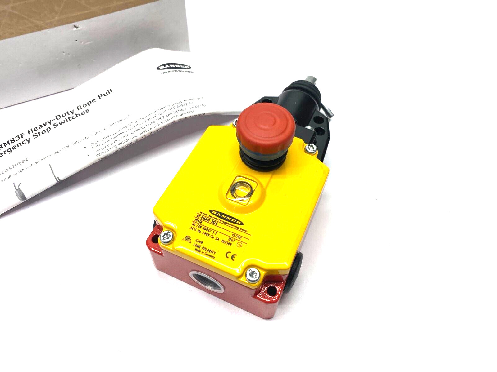 Banner RP-RM83F-38LR Heavy Duty Emergency Stop Rope Pull Module 2 NO, 2NC 82129