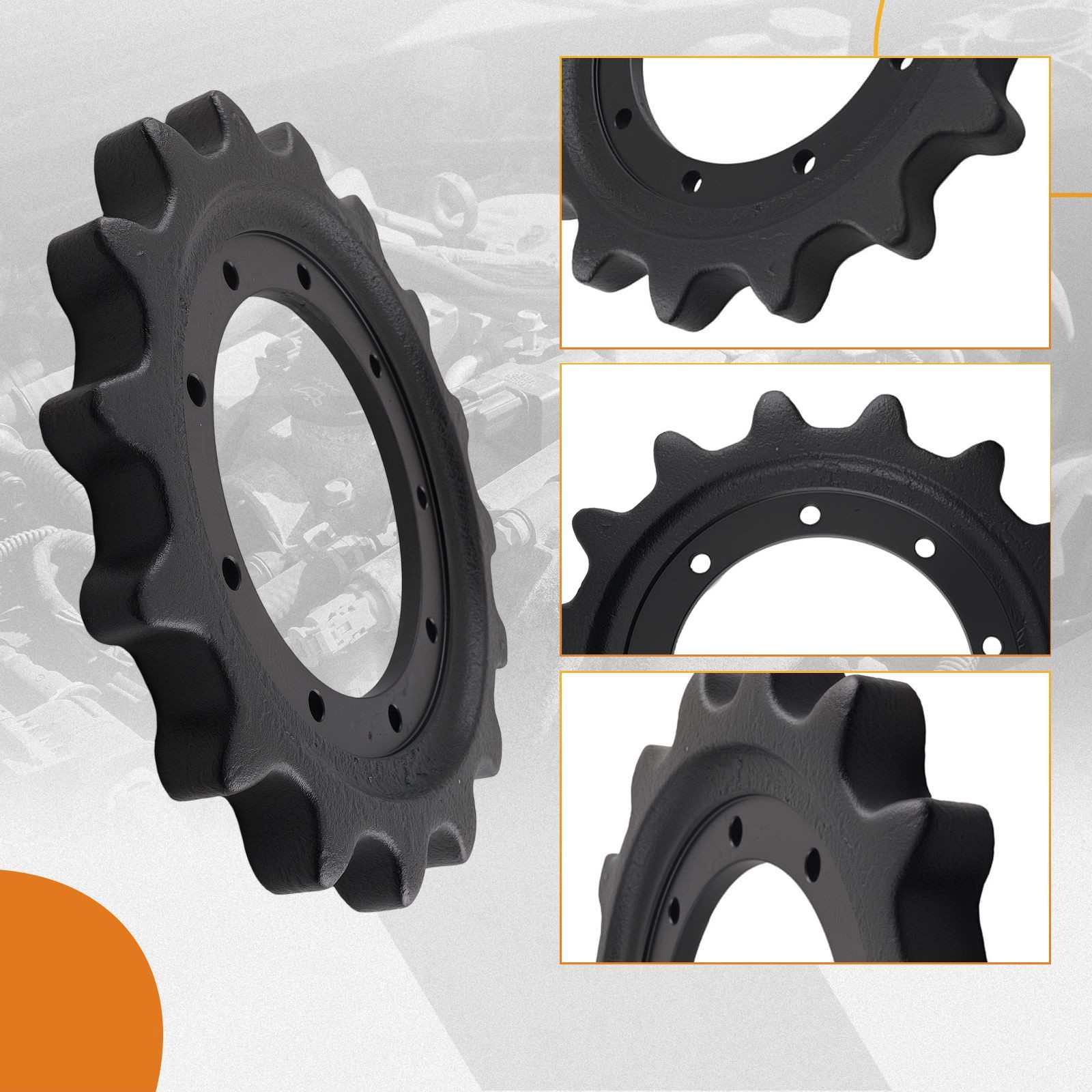 16 Teeth Drive Sprocket 9 Holes for Takeuchi TL12R2 TL12V2 Steel 06916-00011