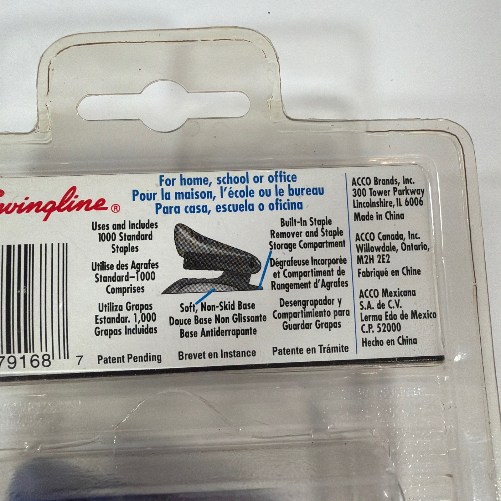 Swingline WORX Personal Stapler 79168 Blue Gray With Staples