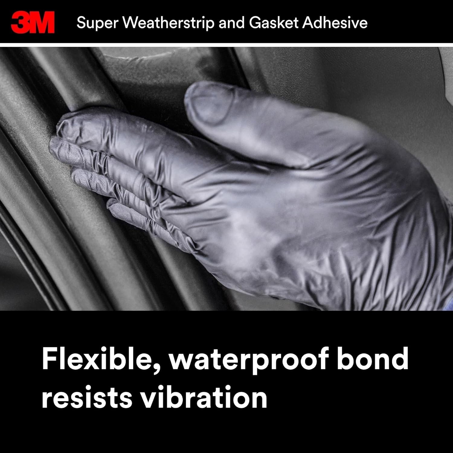 3M Super Weatherstrip and Gasket Adhesive, 08581, Black, 2 fl oz Tube, 1 Per Pac