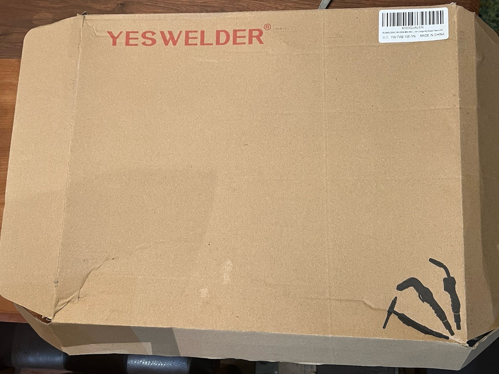 15′ 250A MIG Welding Gun Euro connection Replacement for Longevity Esab Tweco #2