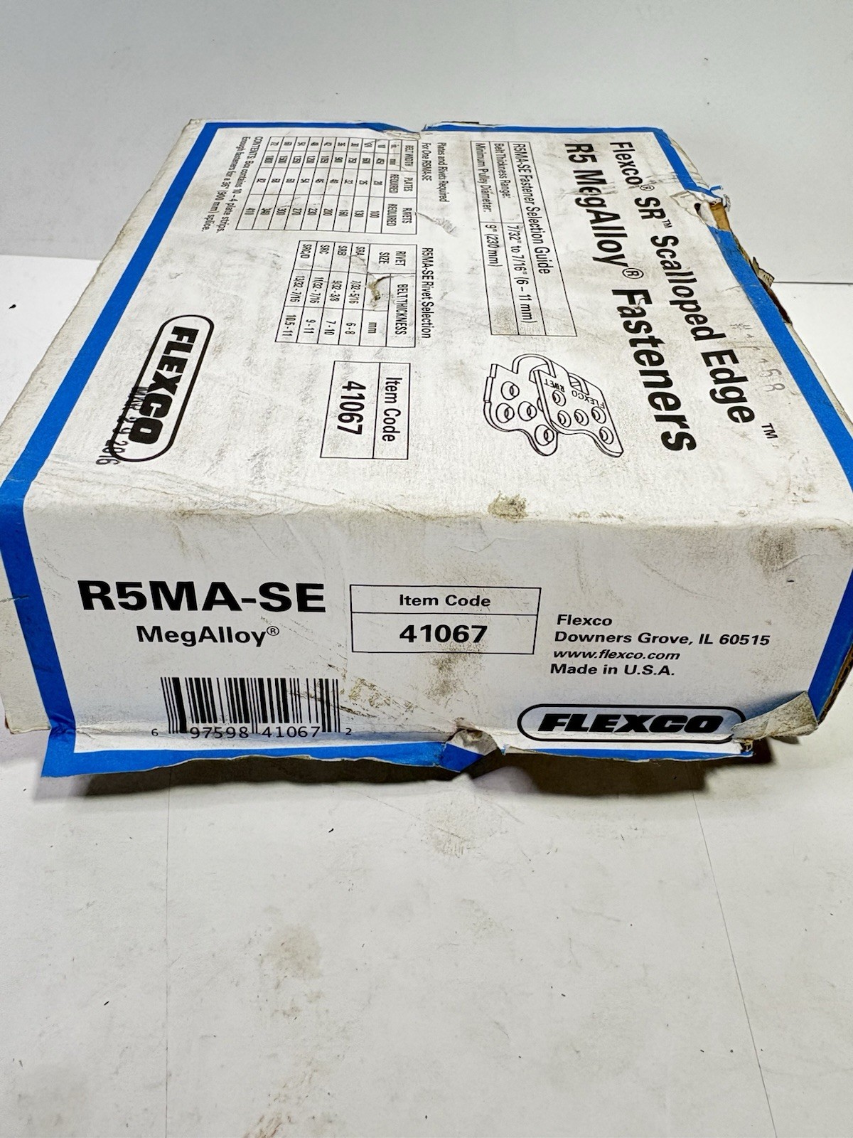 Box of 10-Flexco SR Scalloped Edge 41067 R5MA-SE MegAlloy Belt Fasteners