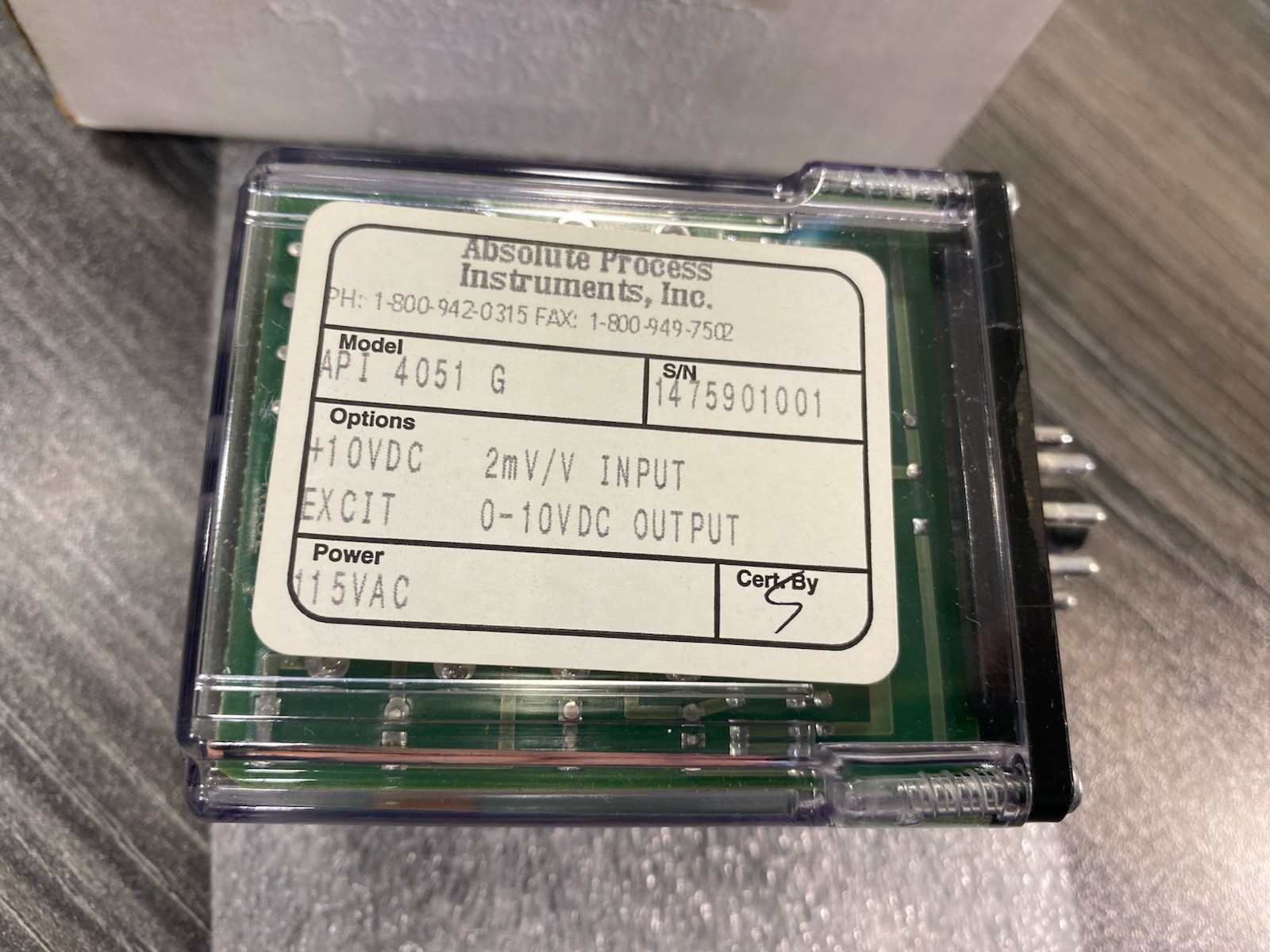 API 4051 G Isolated Sensor Amplifier Bridge / Strain Gauge / Load Cell Input USA