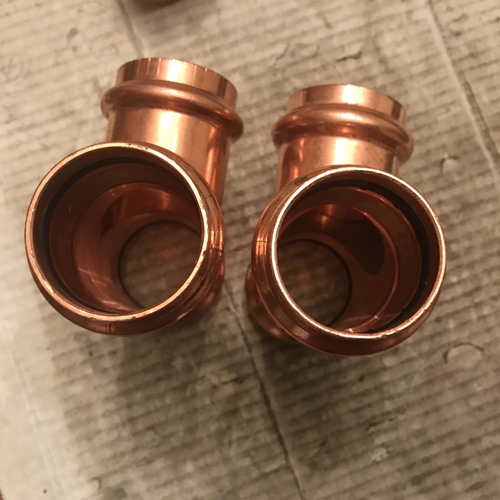 Lot Of 2 Streamline Viega EPC NIBCO Copper 1-1/2″ × 1-1/2″ × 1-1/2″ Press Tee