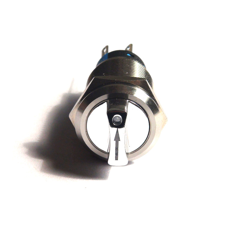 19mm/22mm Metal knob switch with lamp 2/3 position Arrow light selective switch