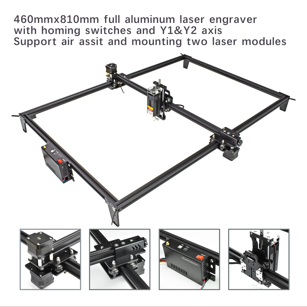 80W CNC Laser Engraver Cutting Machine Full Metal Large Frame Wood Router Tools