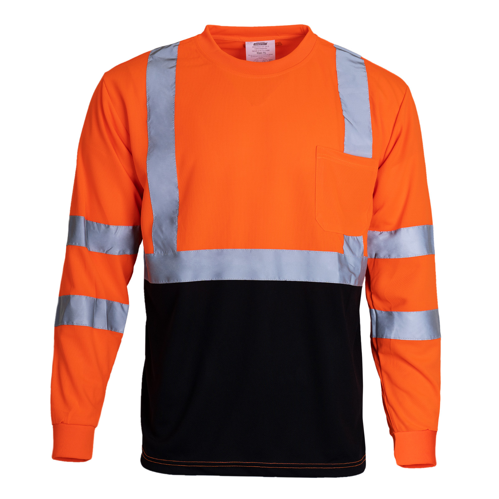 5 pack Hi-Vis Safety Workwear Long Sleeve Shirt Top Reflective Tape Two tone