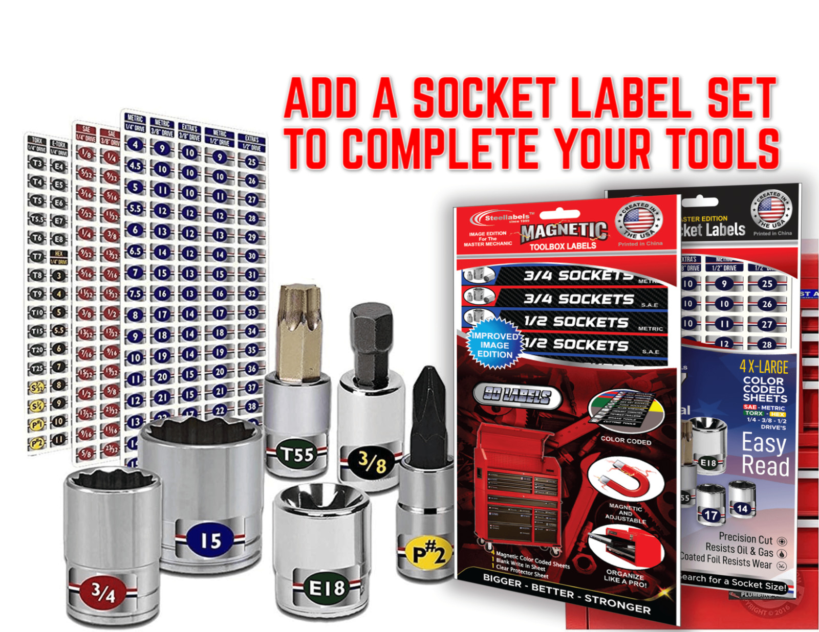 New Ultimate Magnetic Tool Box Labels (IMAGE) to fit all tool storage cabinets