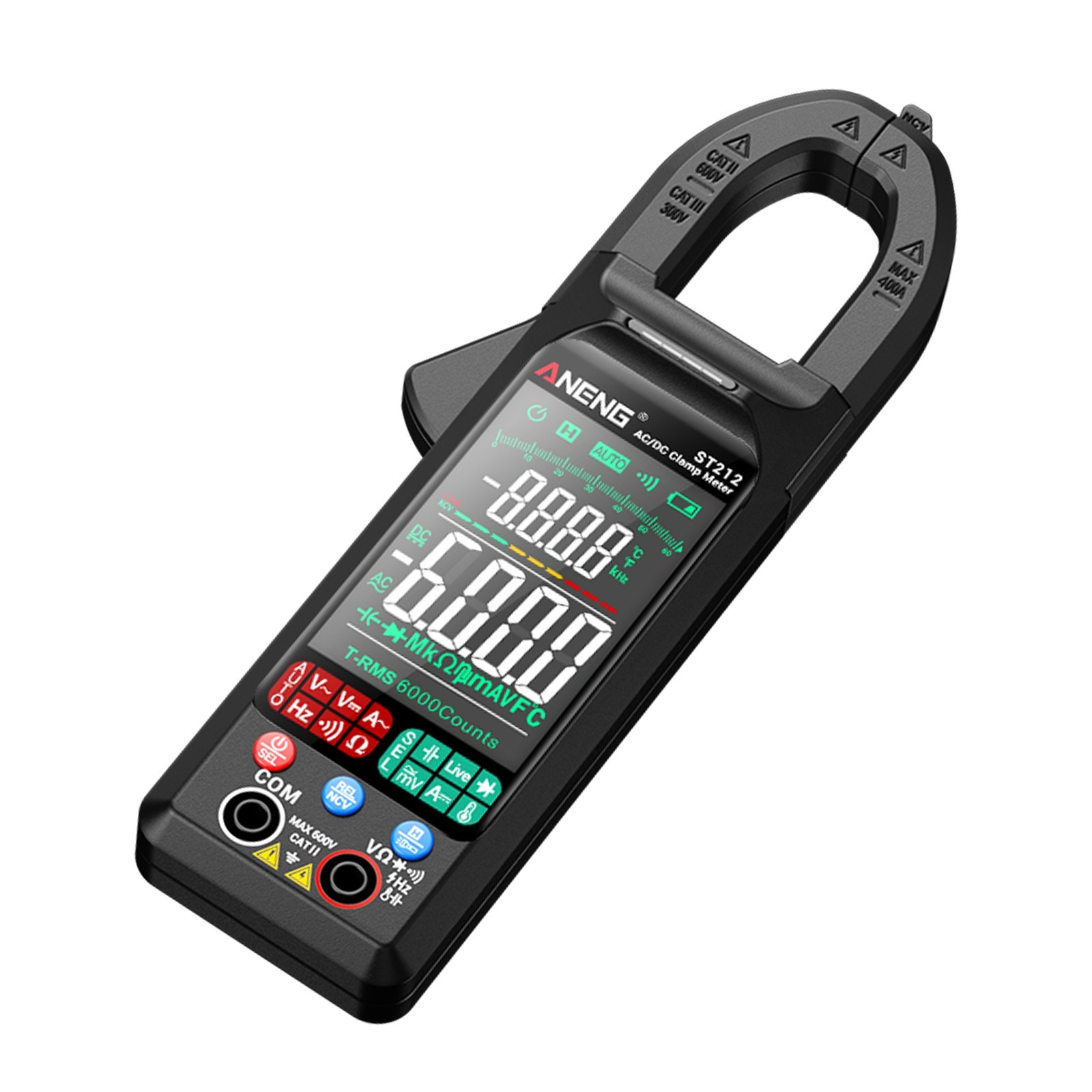 ANENG ST212 Clamp Meter Digital Multimeter Professional T-RMS 400A AC/DC Tester