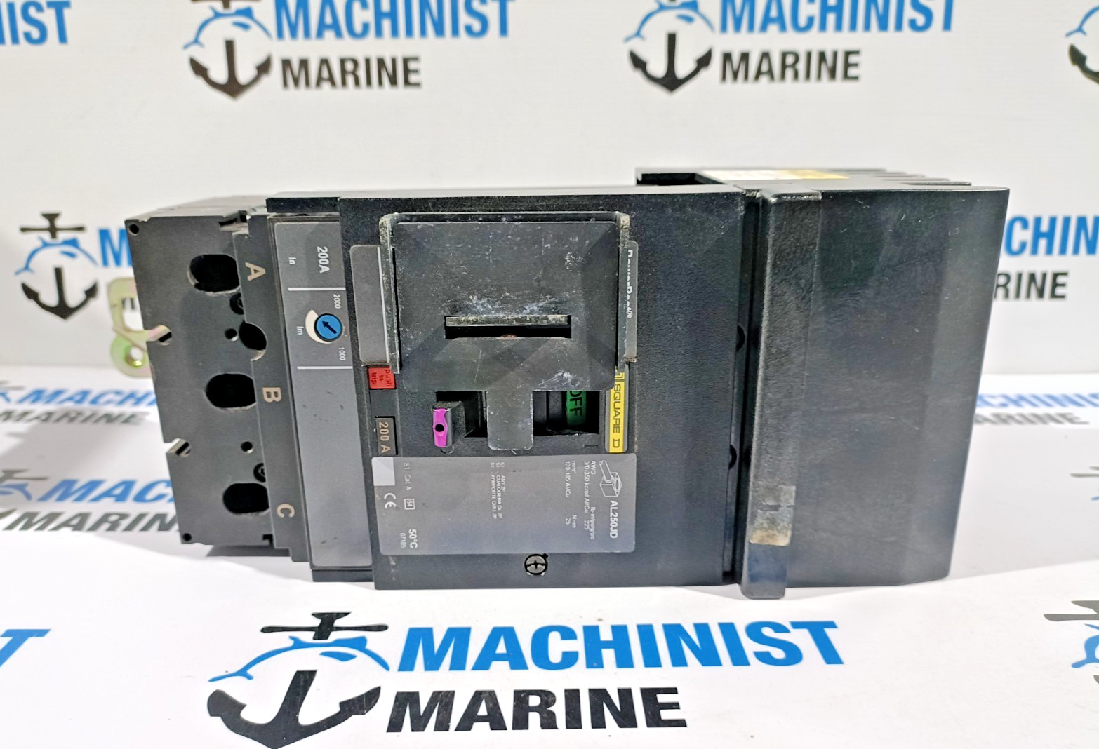 SQUARE D POWERPACT JJ 250 JJA36200CA 200A 3P CAT A CIRCUIT BREAKER 07184 J FRAME