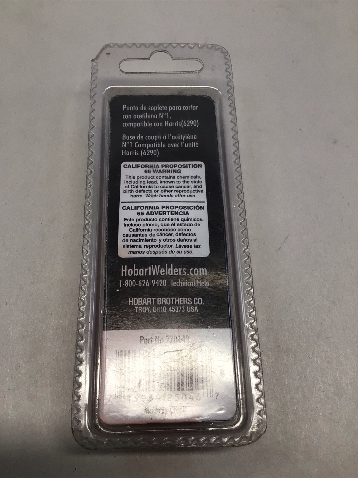 Hobart #1 Acetylene Cutting Tip Acetylene Medium Duty Brand New