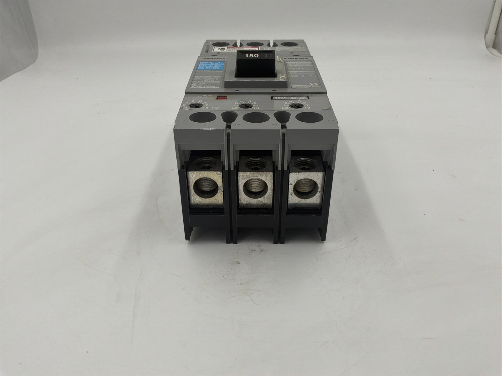 Siemens FXD63B150 150 Amp Circuit Breaker , 3-Pole, 600 VAC – Good Condition