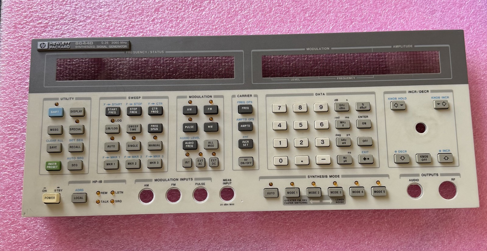 HP 8644B FRONT PANEL ASSEMBLY