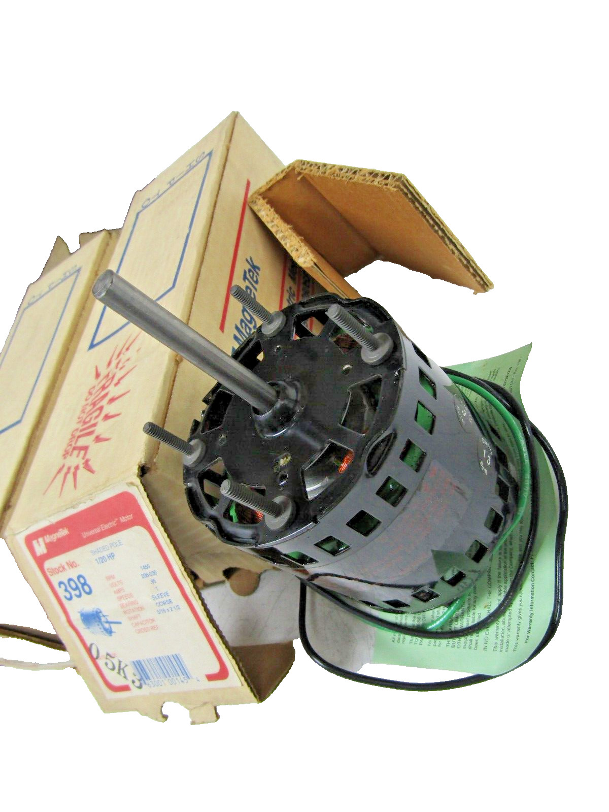 🔥NEW # 398 MAGNETEK 1/20 HP HVAC MOTOR 1Ø 208-230 VAC 1450 RPM CCWSE JA2R143N