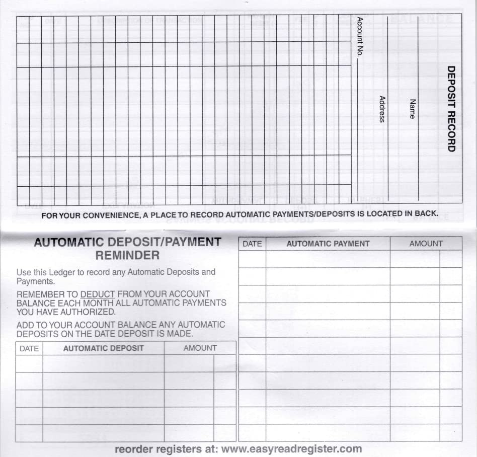 Checkbook Registers, 25-26-27 Calendars, Made in USA (12) 6×3 inches, Blue