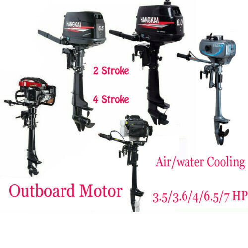 7.5HP HANGKAI Outboard Motor 2-4 Stroke Fishing Boat Engine Water/ Air Cooling
