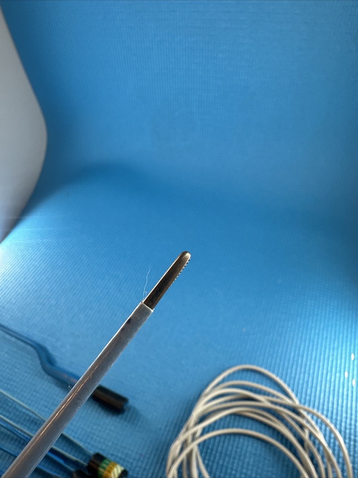 6 Bovie Bipolar Bayonet Forceps Straight, And Curved And 1 Cord