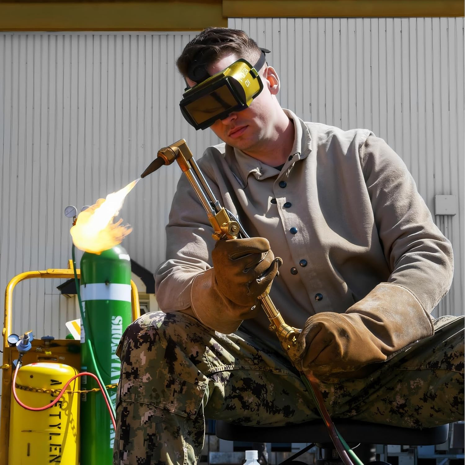 Medium Duty Oxy Acetylene Gas Welding Outfit Tote Kit, Oxygen & Acetylene Cuttin