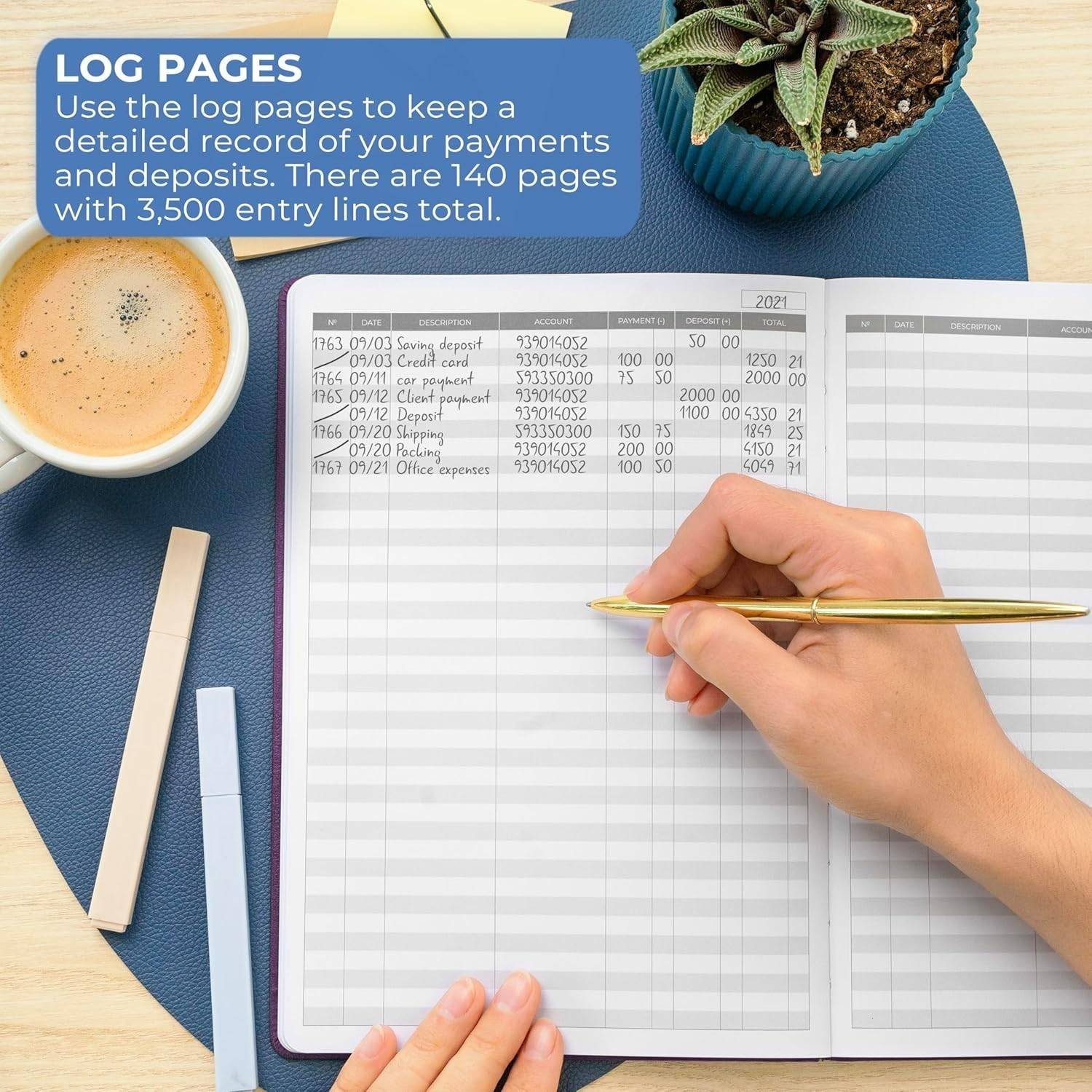 Clever Fox Accounting Ledger Book Purple Accounting Book