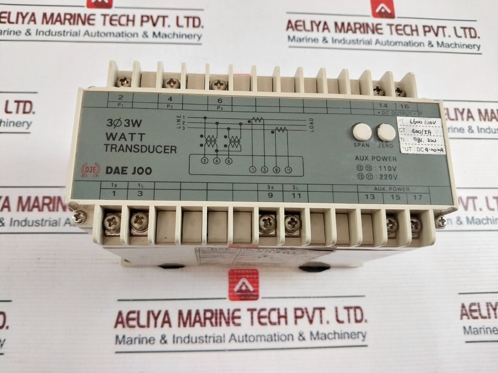 DAE JOO DT-33W-A1 TRANSDUCER 110V-220V 50-60HZ 4-20MA DC 24 V