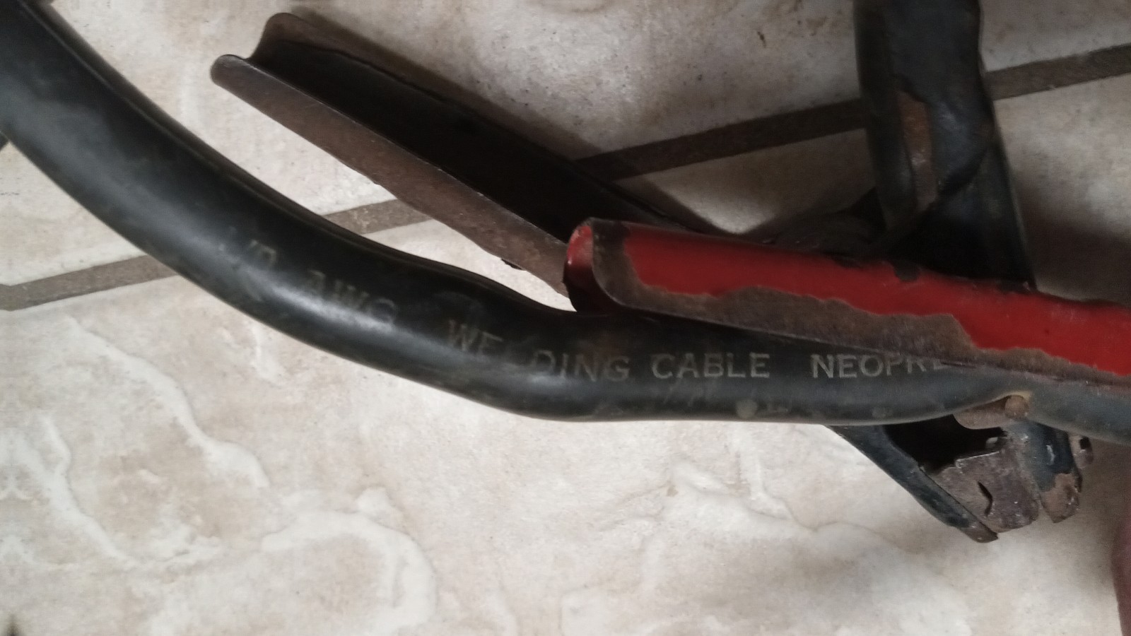 1/0 AWG Heavy Duty Heavy Gauge Welding Wire Set Of Cables Used 16 Foot