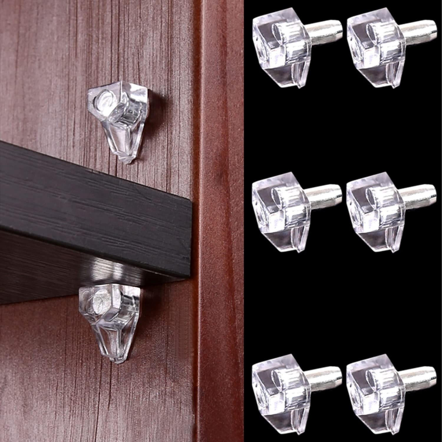 3 Millimeters or 1/8 Inch Shelf Support Peg，Support 3mm, Clear (20 Pieces)