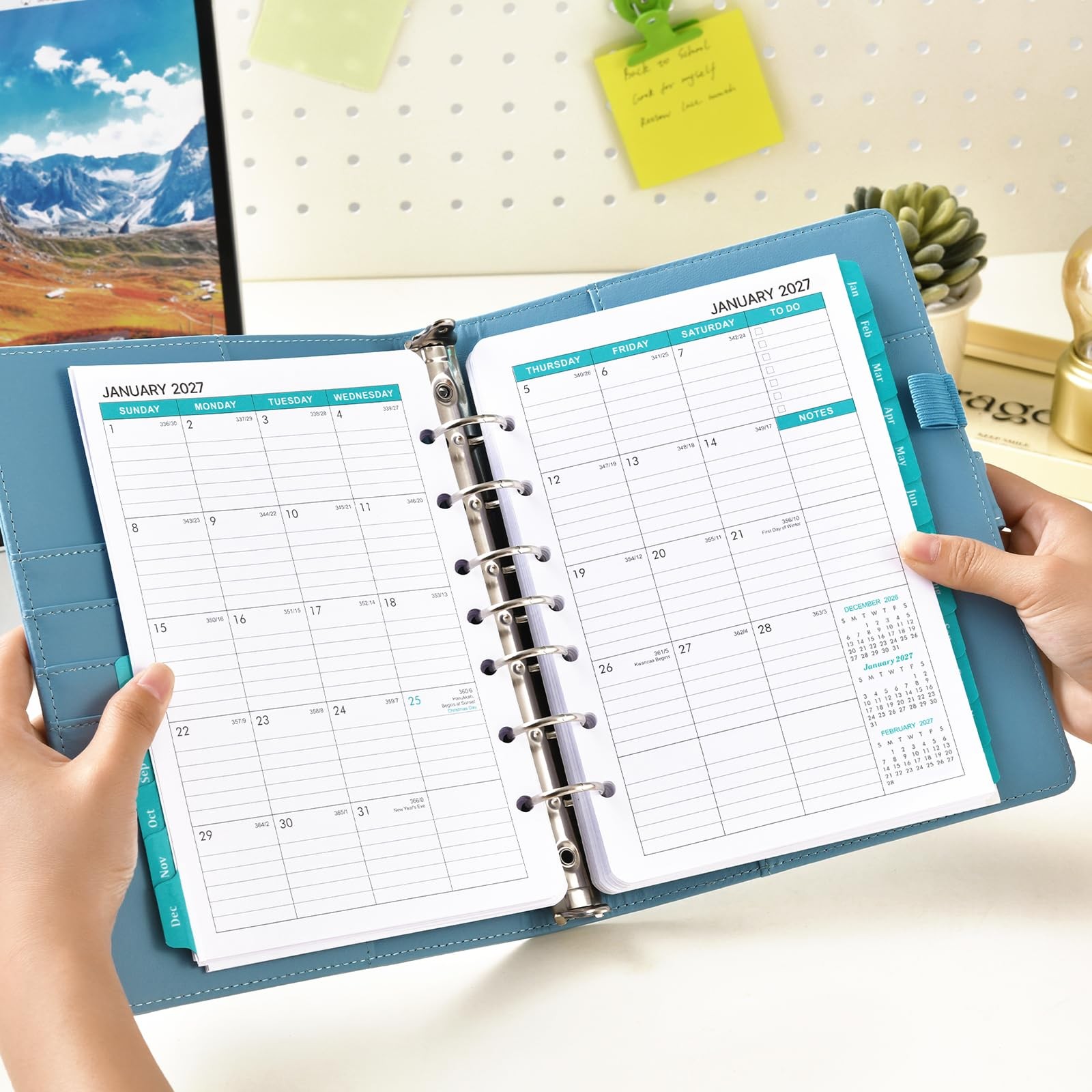 2026-2028 Monthly Planner Refill – Inserts 5-1/2″ x 8-1/2″, black