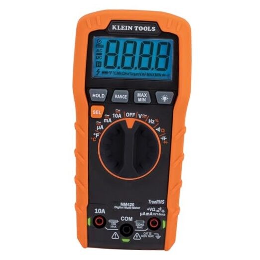 Klein Tools MM420 Digital Multimeter TRMS Multimeter, 600V AC/DC Auto-Ranging