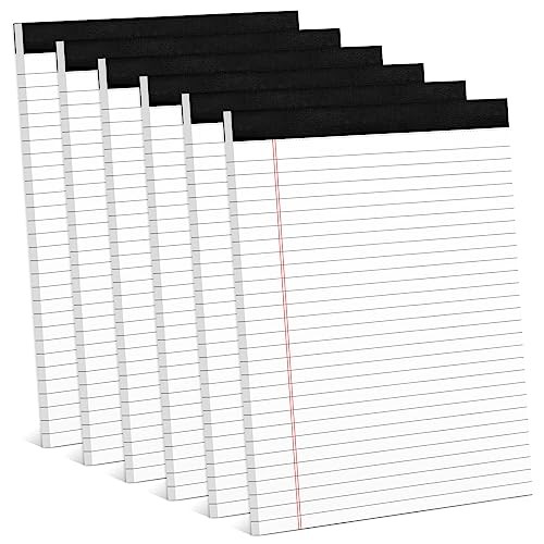 6 Pack 8.5×11 Legal Pads White Wide Ruled 30 Sheets
