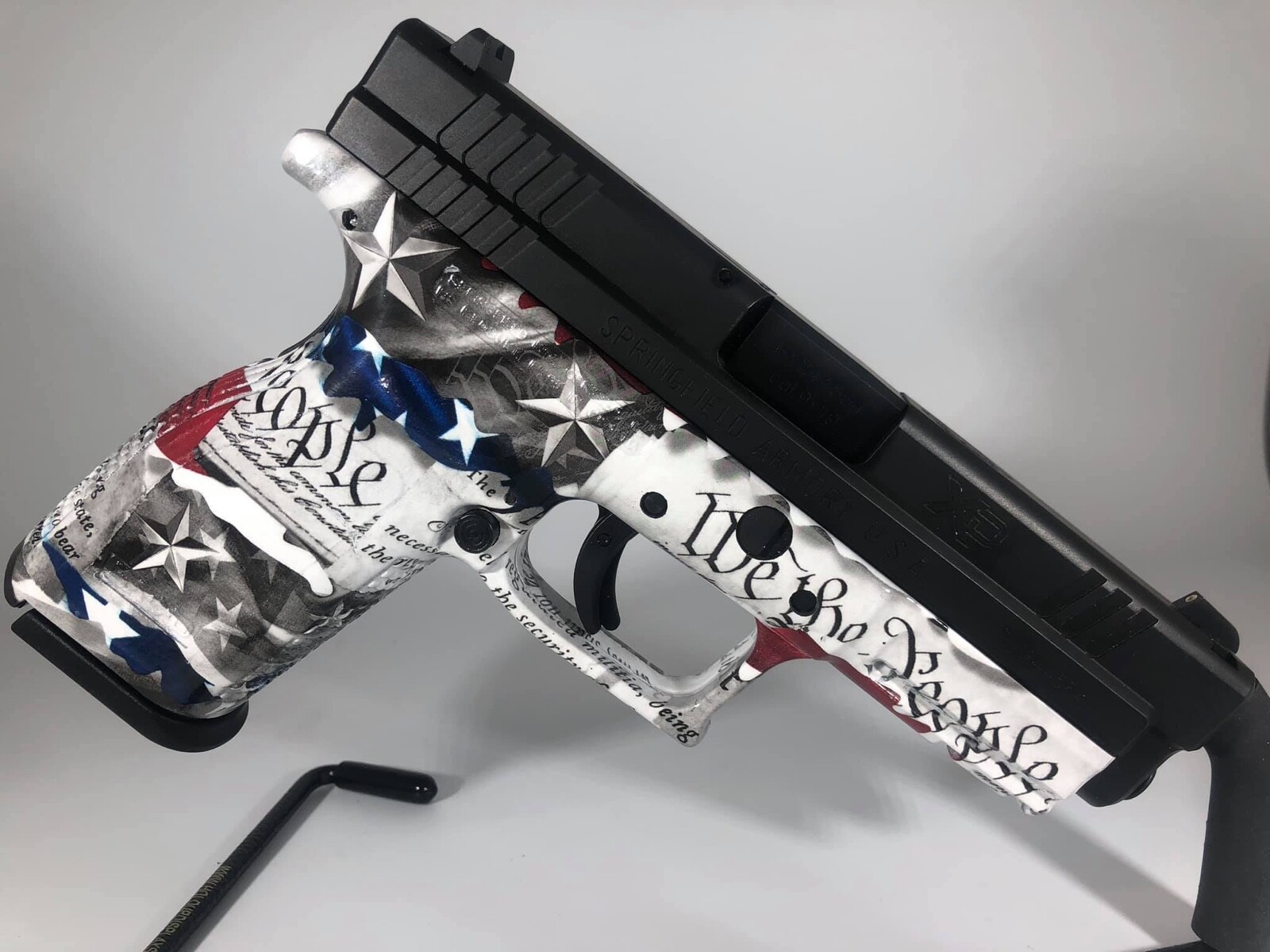 hydrographic film / activator second amendment hydro dip dipping wizard us flag