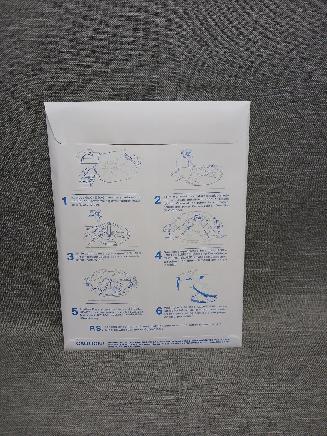 Glas-Col Glove Bag X-17-17 Inflatable Glove Chamber Tools For Scientists