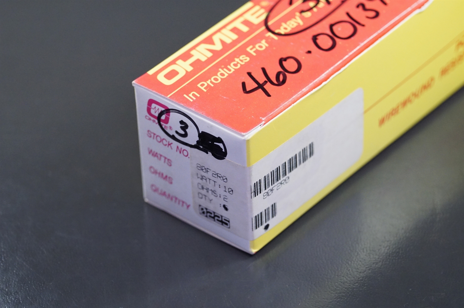 80F2R0 Ohmite Wirewound Resistor Silicone-Ceramic 2 Ohm 1% 10W Axial NOS