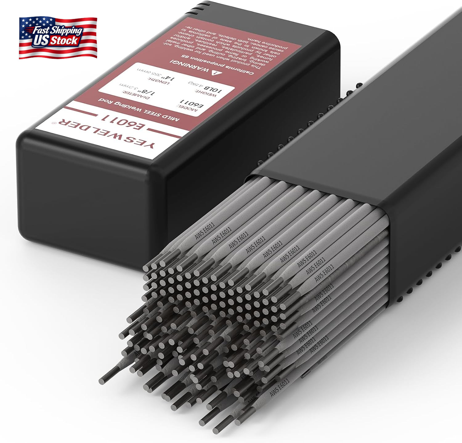 YESWELDER E6011 1/8» 10LB Welding Rod Carbon Steel Stick Electrodes
