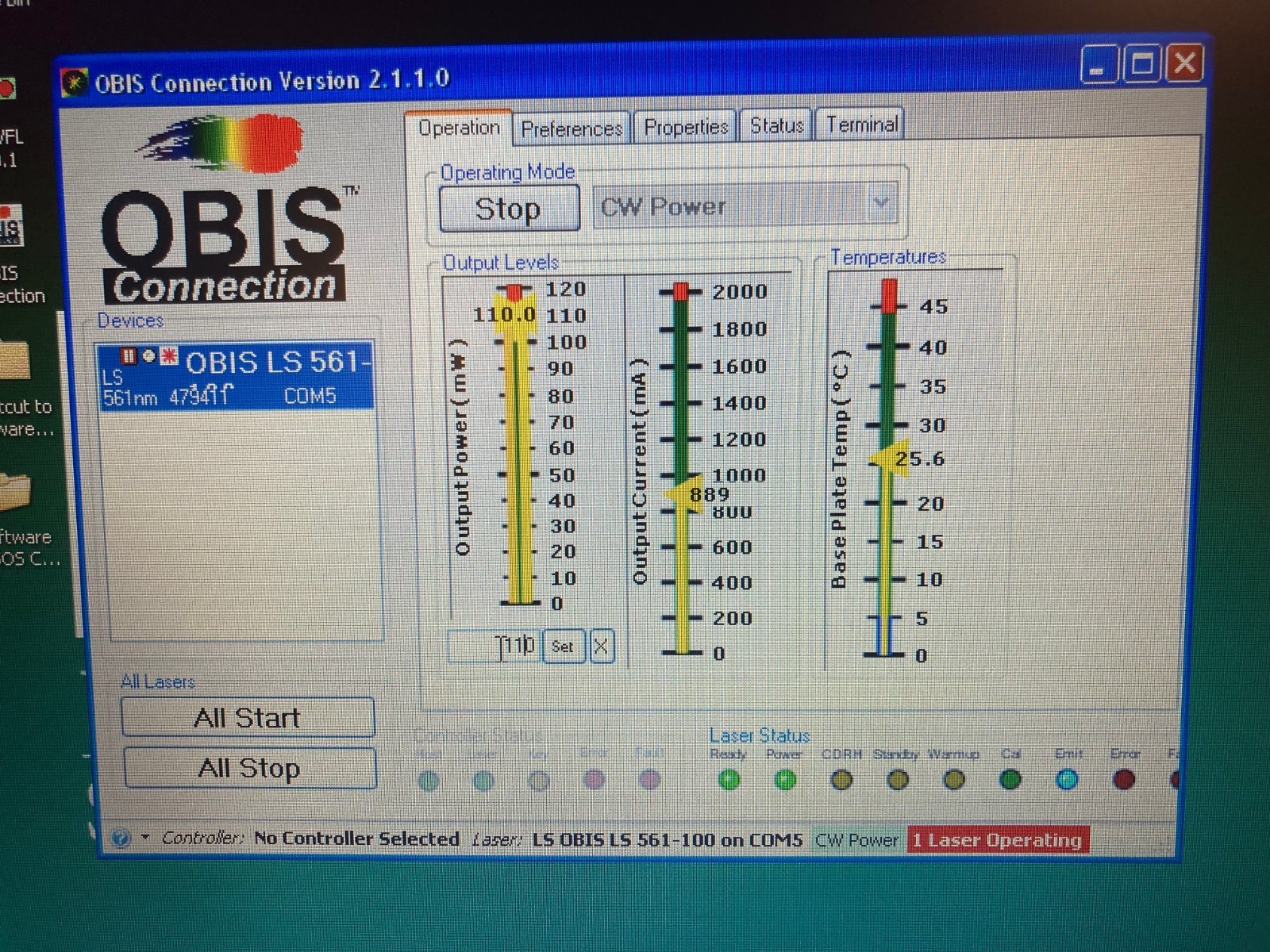 Coherent OBIS LS 561-100 laser- New Old Stock with no use! Excellent condition!