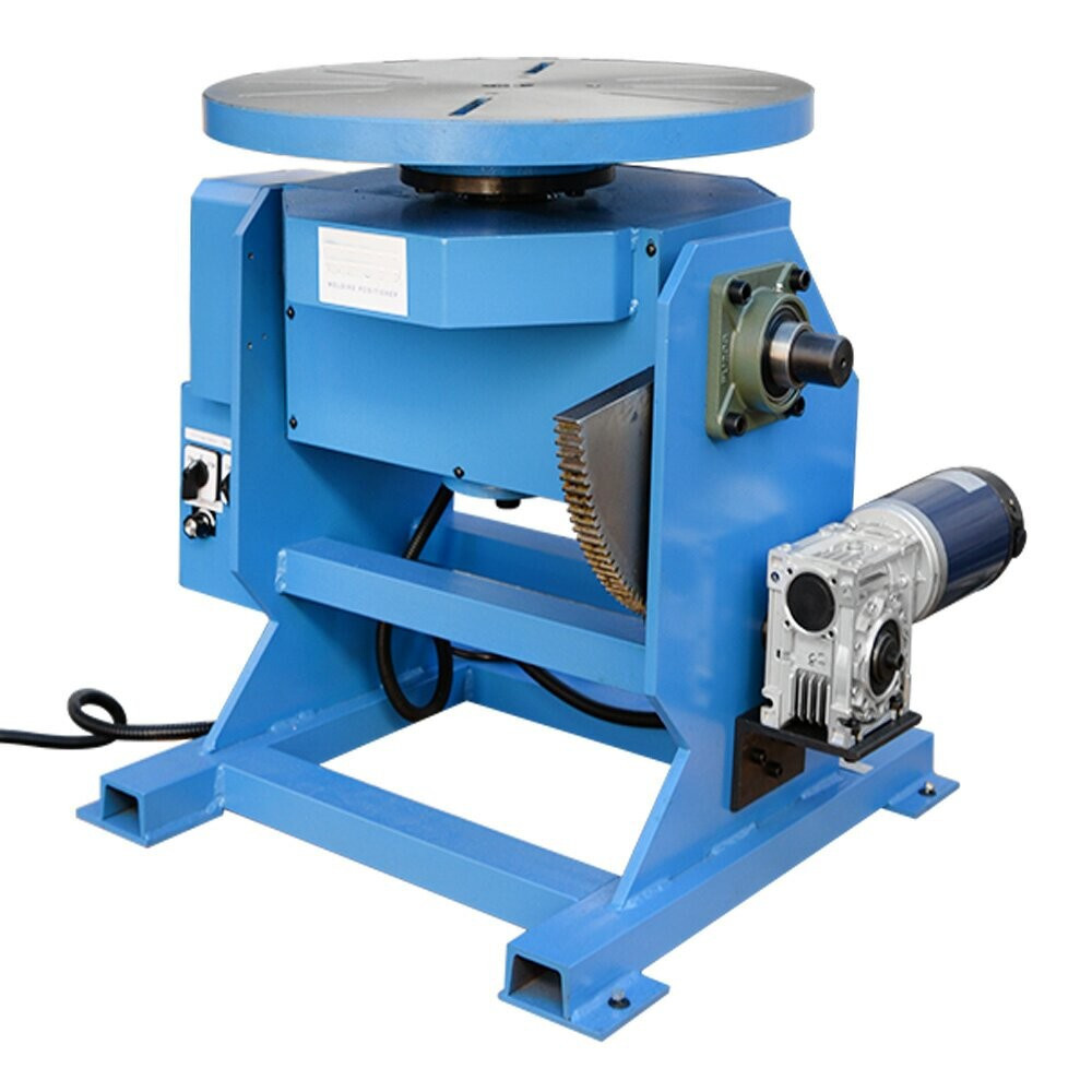 550-1100LBS Welding Positioner Turn Rotary Table Tilt 0-45-90 Degree 110V