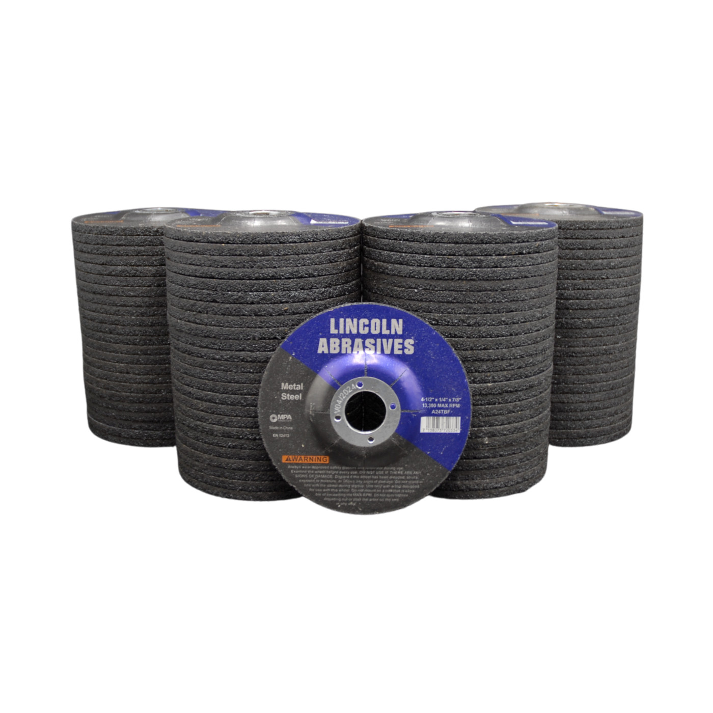 100 Pack 4-1/2″ x 1/4″ x 7/8″ Grinding Wheels Depressed Center For Metal