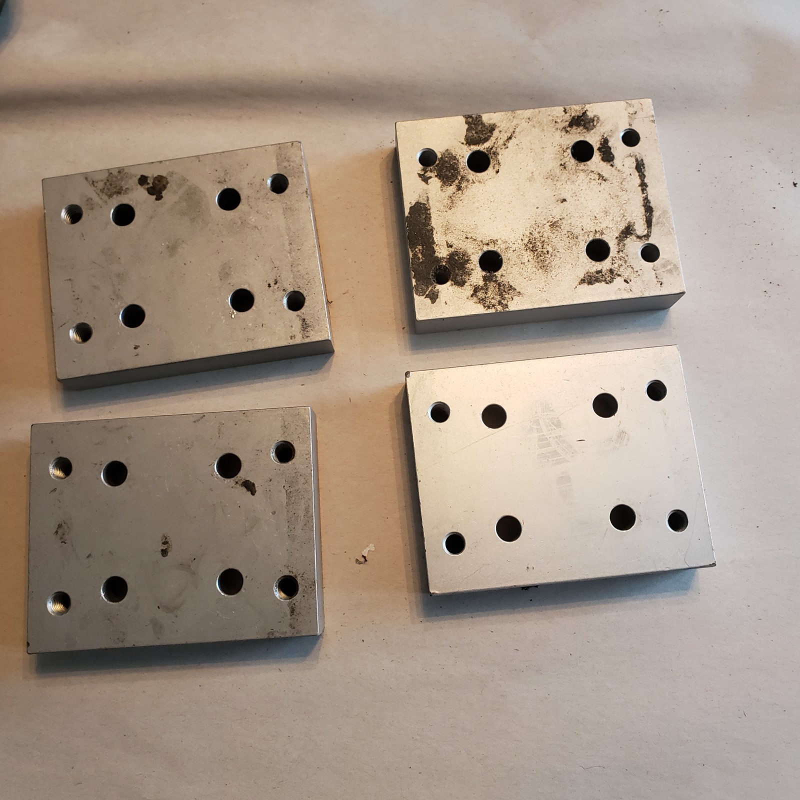 4 each (4) 80/20 15 Series Flange Mount Caster Base Plate used . part# 2420