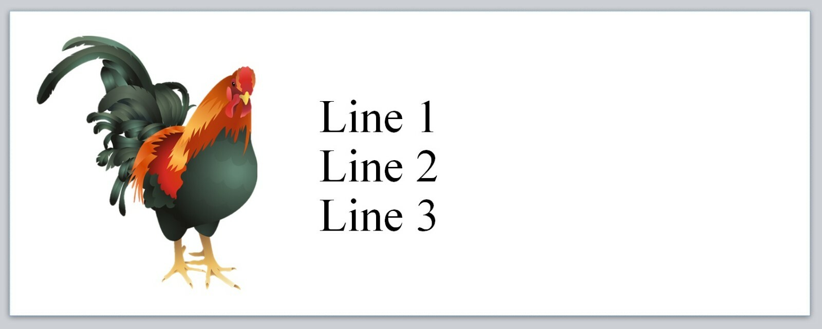 30 Personalized Address Labels Rooster (C 75)