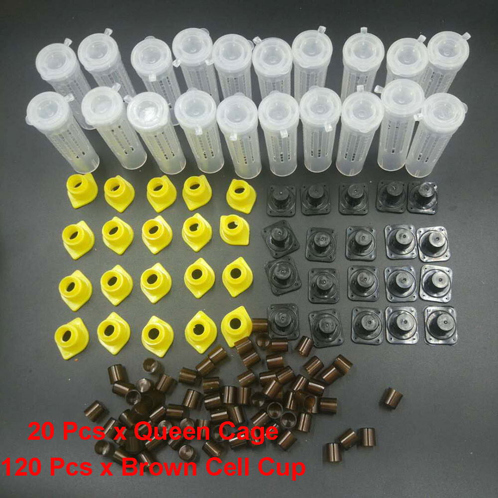 1 Set Bees Tools Cages King Queen Apicultura Kit Complete Nicot cage Cups Cell^