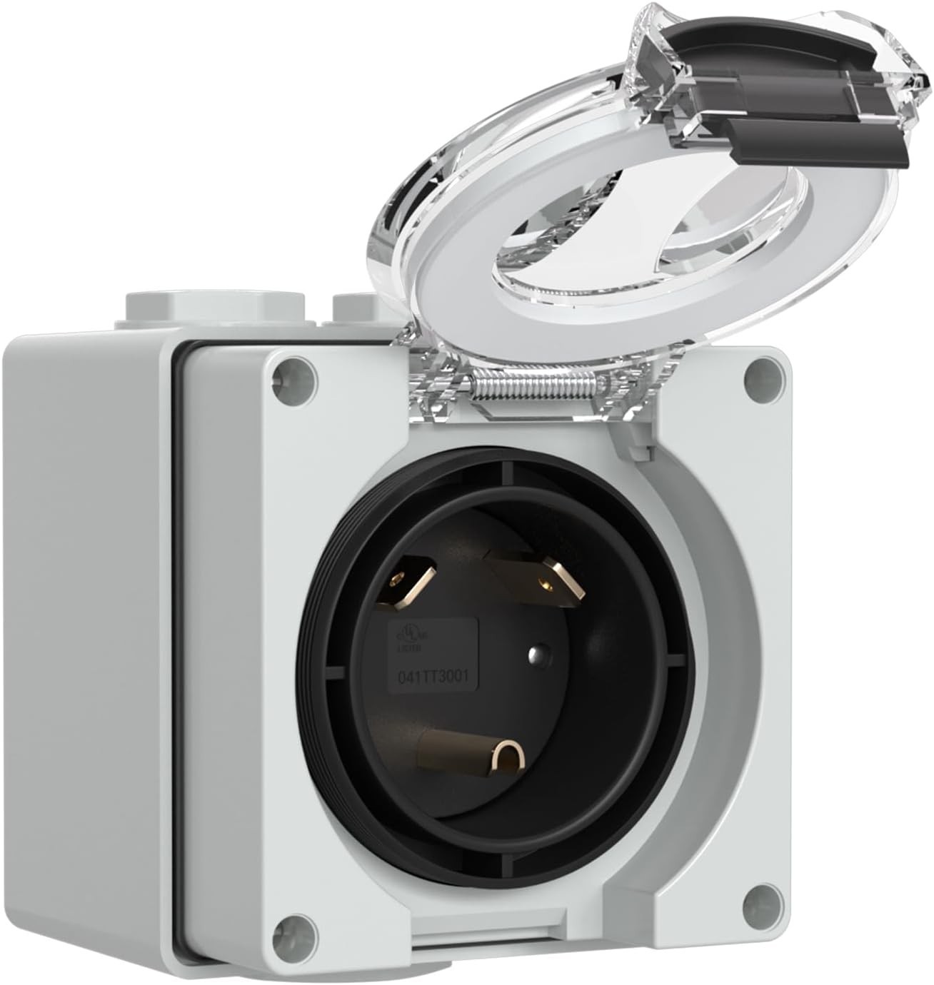 30Amp Power Inlet Box,125Volt NEMA TT-30P Inlet Outdoor dustproof and Weather…