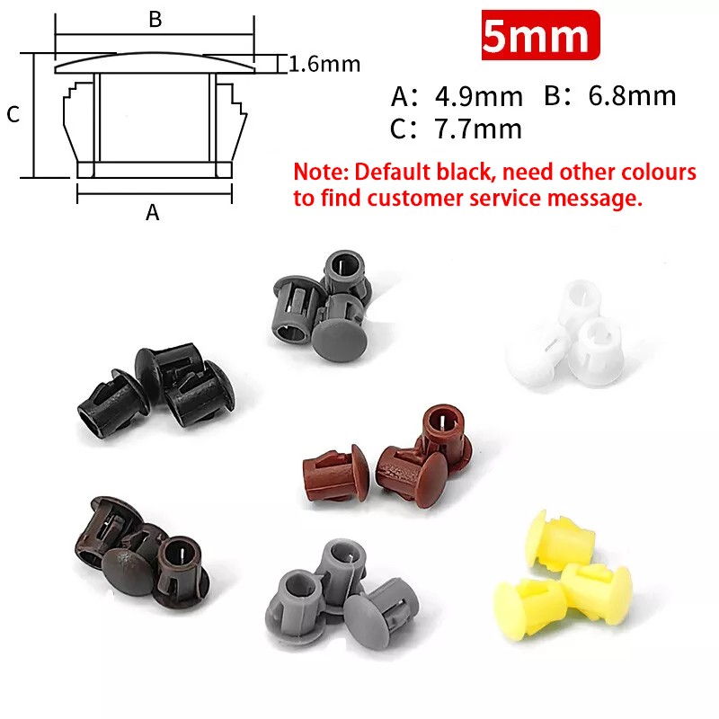Round Plastic Blanking End Caps Hole Cover Tube Pipe Inserts Plug Bung 5mm-60mm