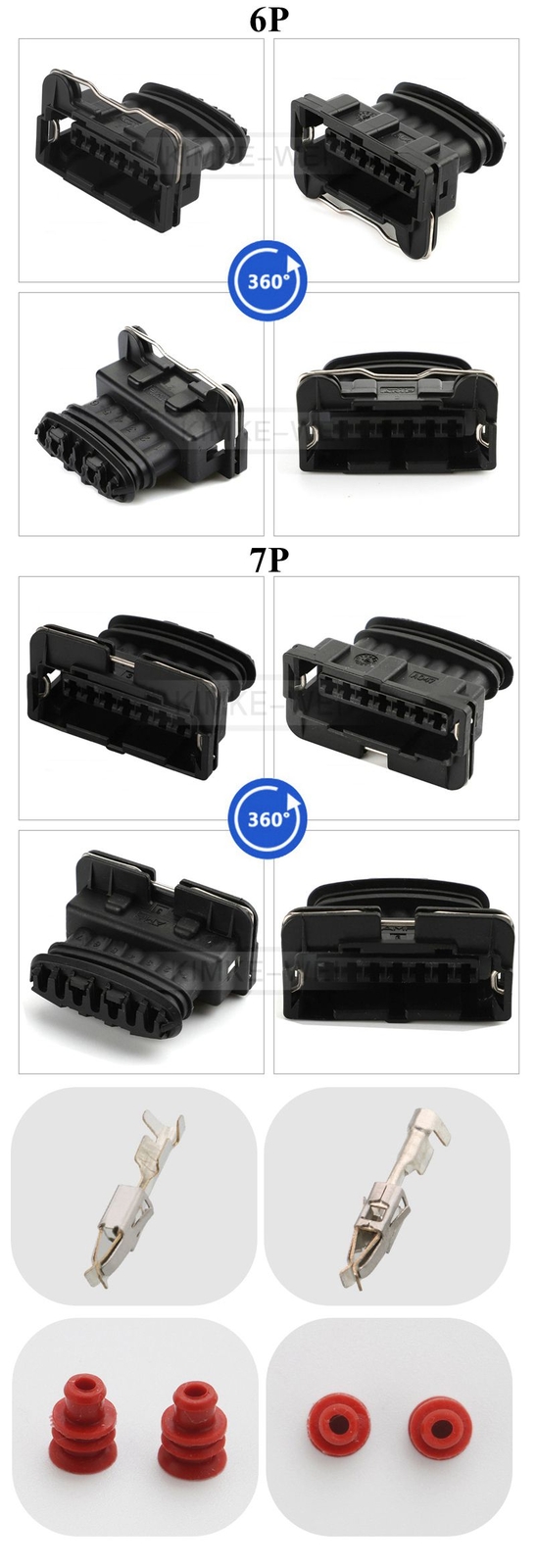 2/3/4/5/6/7 Pin TE/AMP/TYCO Junior Power Timer Car Socket Female Connector Plug