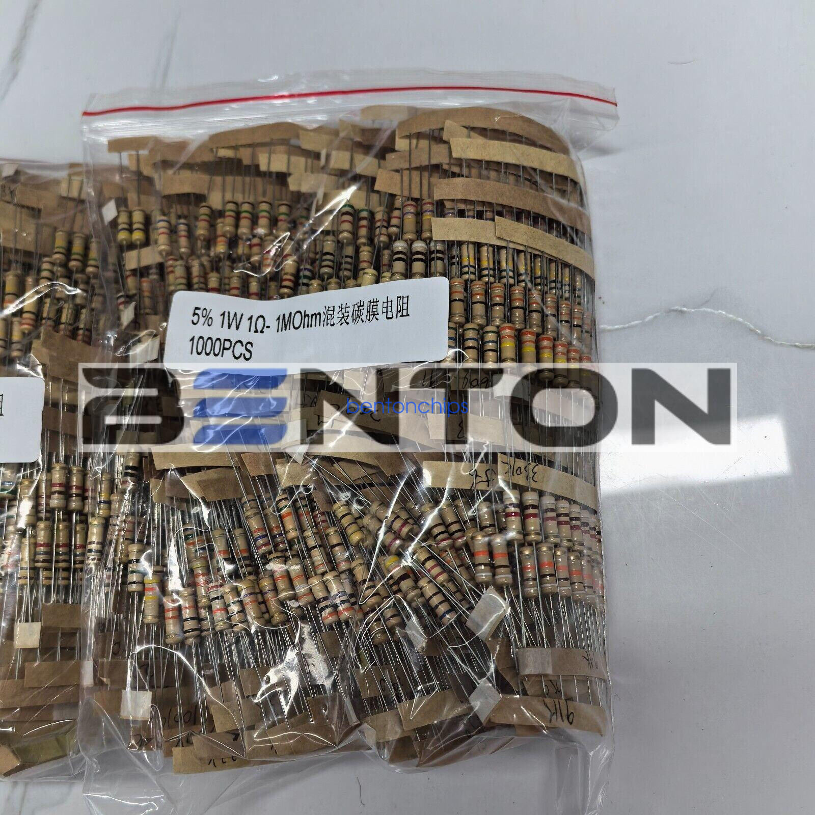1W! 5% 1000Pcs 100 Values 1Ω – 1MΩ Assorted Carbon Film Resistors Assortment Kit