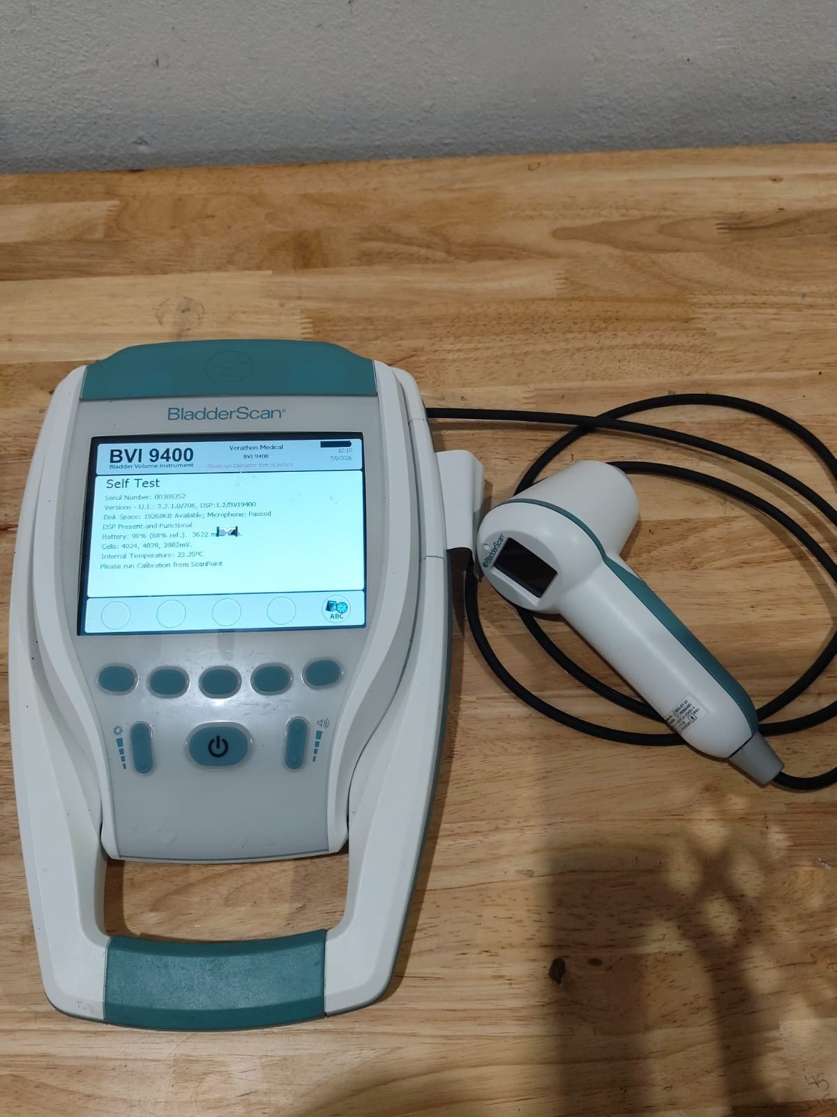 Verathon BladderScan BVI 9400 Bladder Volume Instruments Scanner Battery