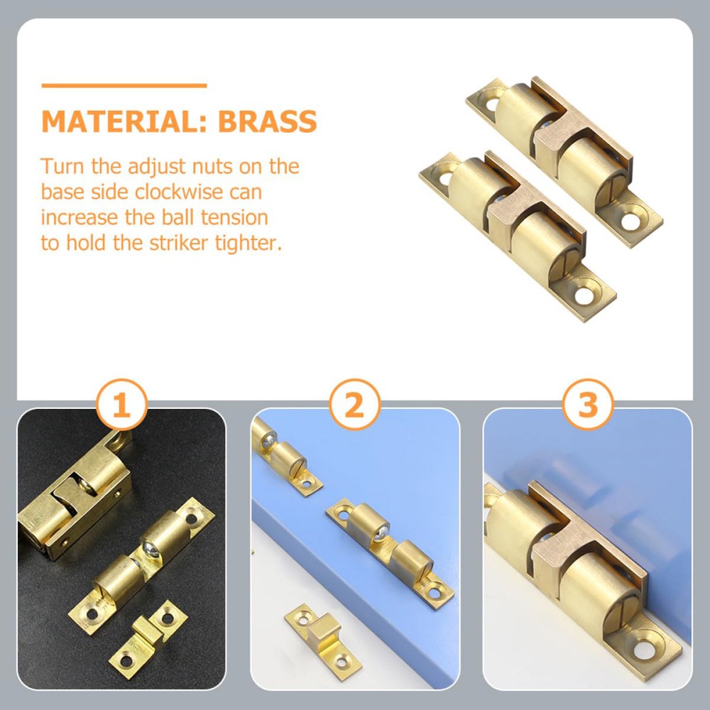 Heavy Zinc Alloy Adjustable Ball Catch Solid Double Tension Roller Latch Spring