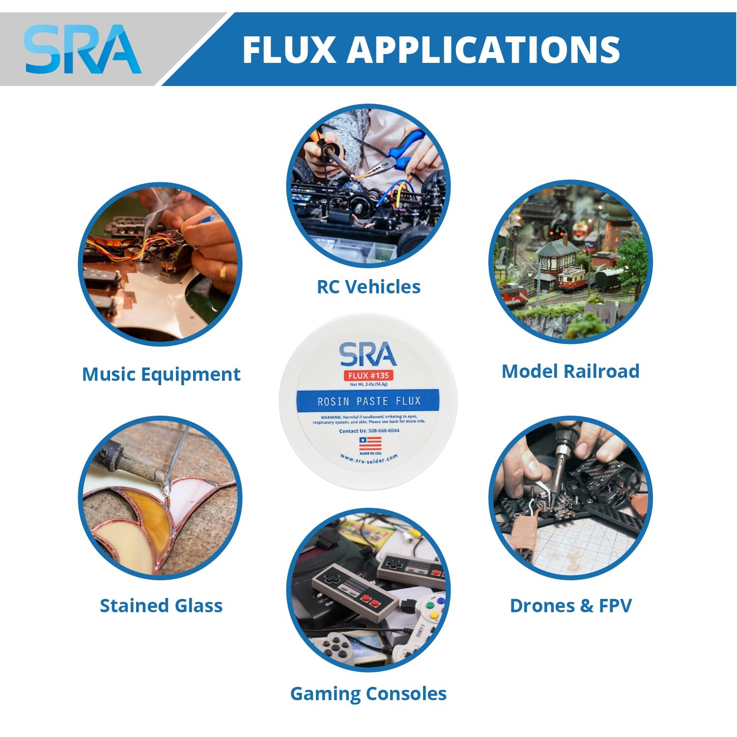 Sra Solder 135 Rosin Paste Soldering Flux For Electronics No Clean Flux Made For
