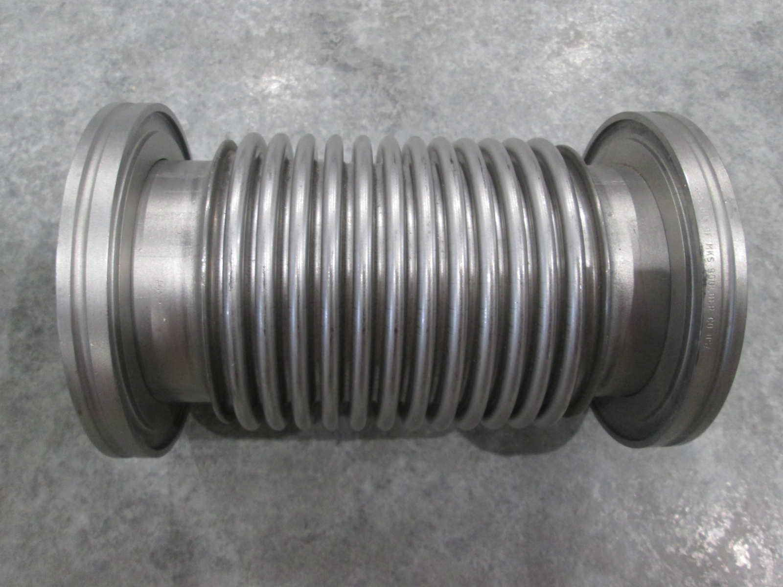 Stainless Steel Formed Bellows Vacuum Pipe/Hose, 7″L, 107MM Flange, Used