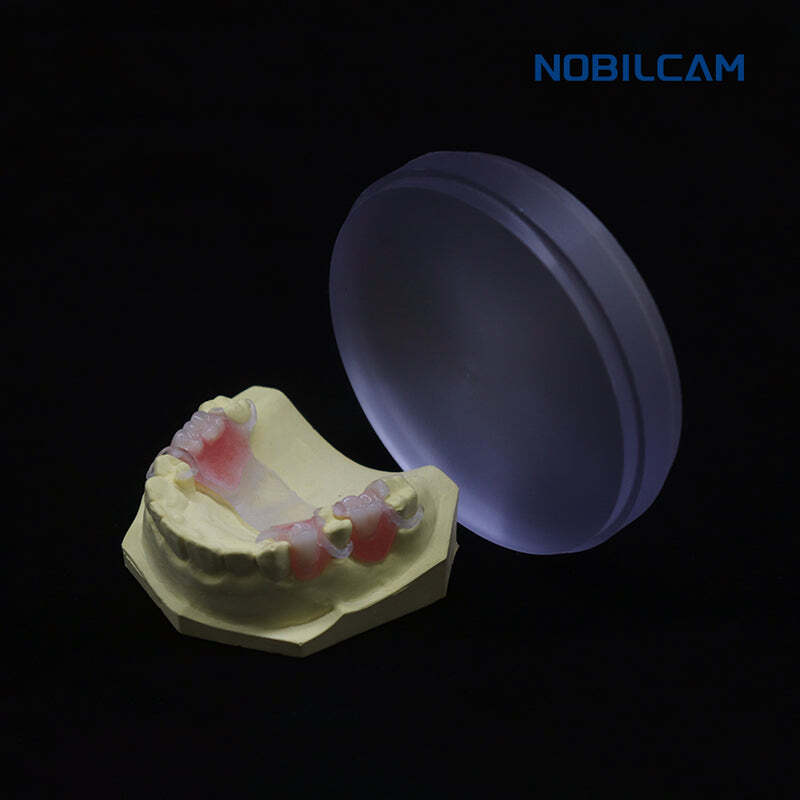 NOBILCAM Flexible Disc Block Nylon Resin Clear Shade 98mmx20mm for Bite Splint