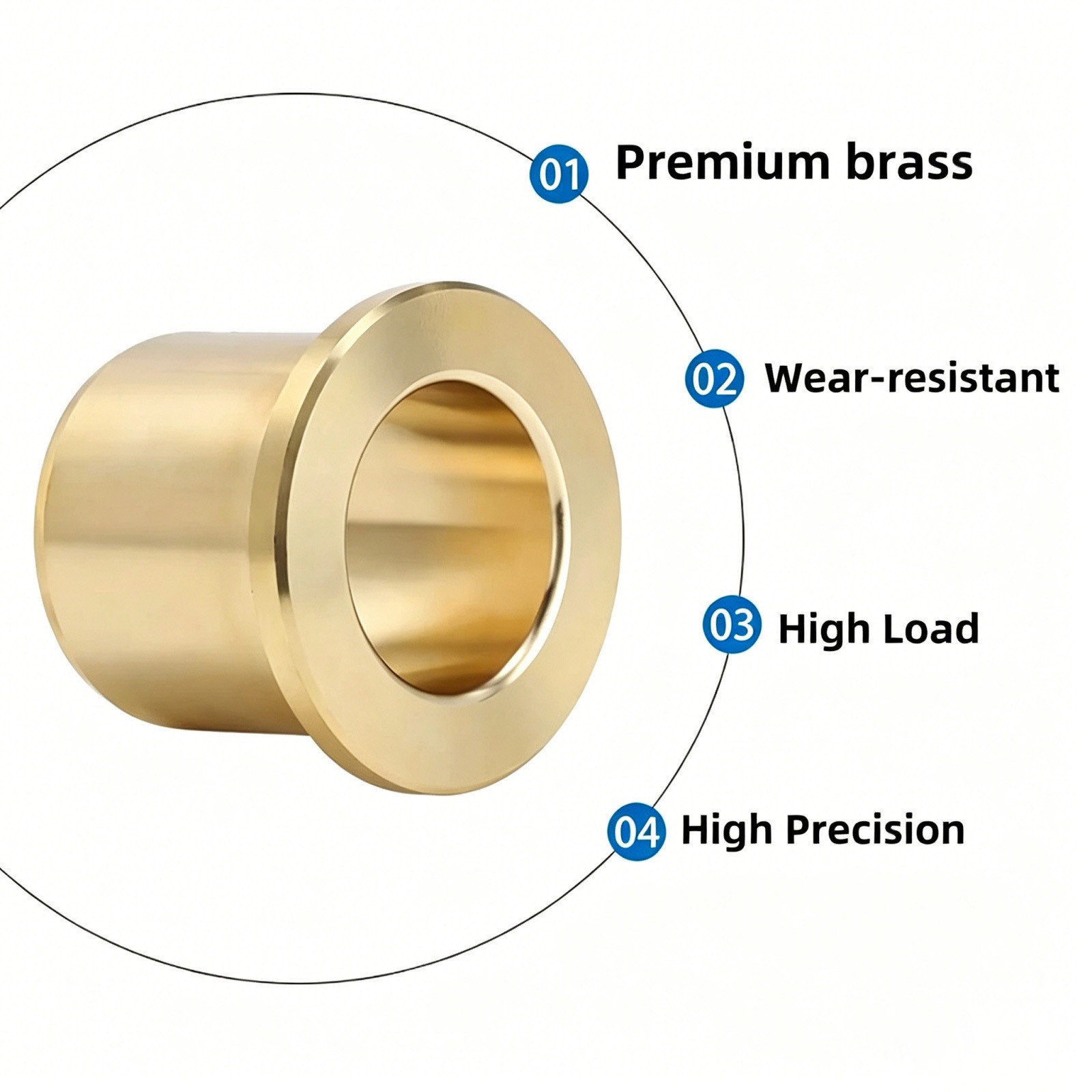 Flange Bushing Sleeve Self Lubricating Bearing Bushing ∅5-60mm Sintered Bronze