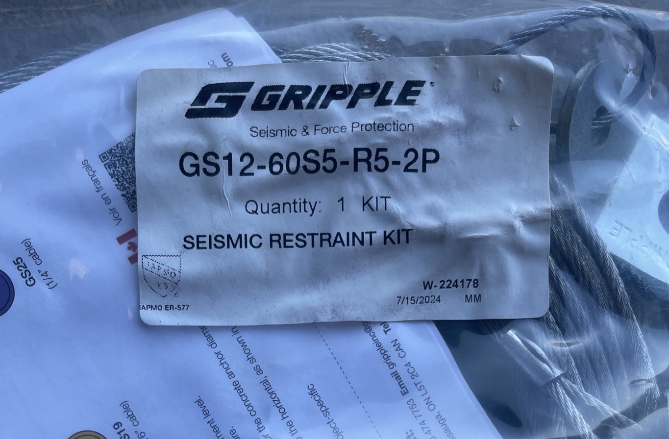 🔥Gripple GS12-60S5-R5-2P Restraint Kit ~ 10PK LOT